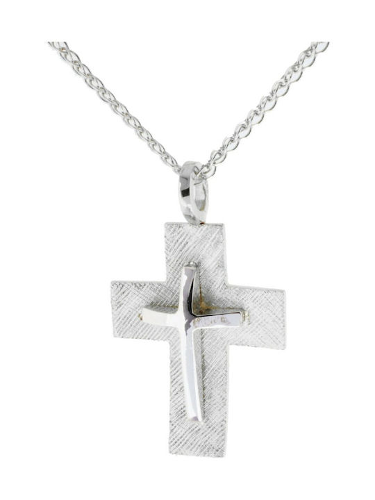 Papadopoulos Gold Damen Weißgold Kreuz 14K
