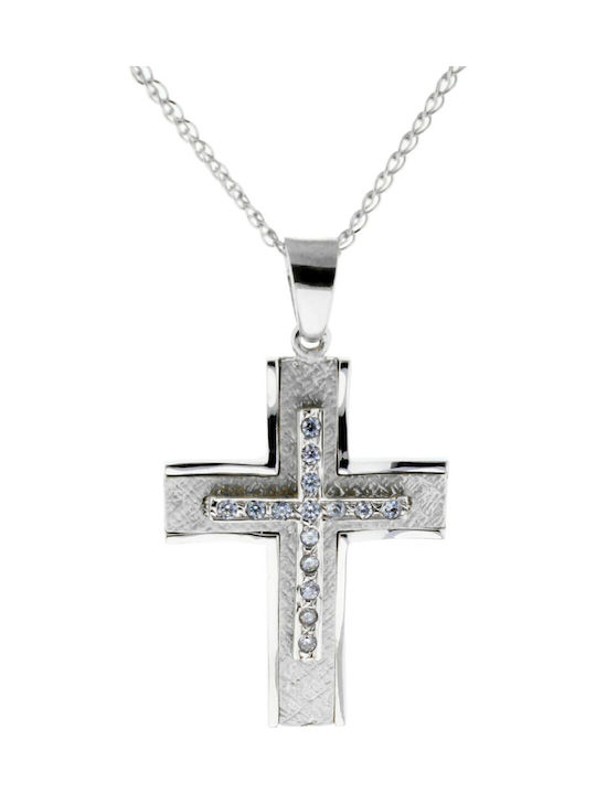 Papadopoulos Gold Damen Weißgold Kreuz 14K