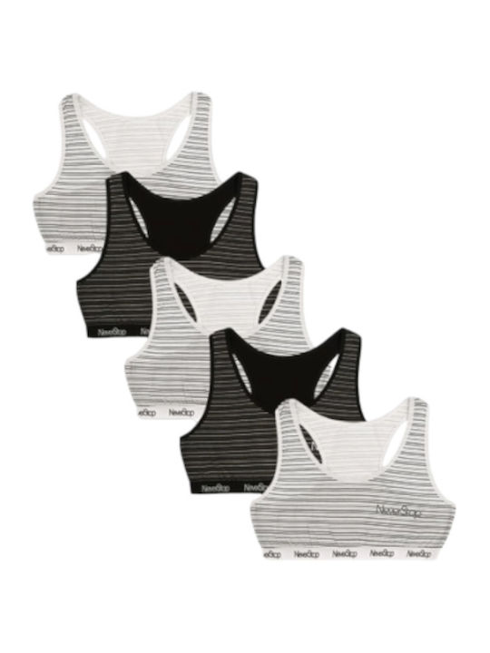 Donella Set of Kids' Bralettes Multicolored 5pcs