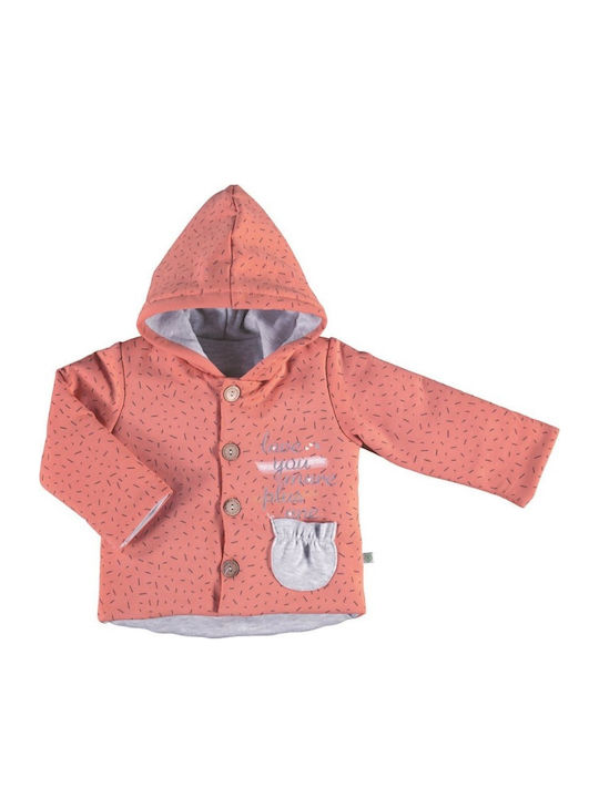 Kids Cardigan with Hood Orange