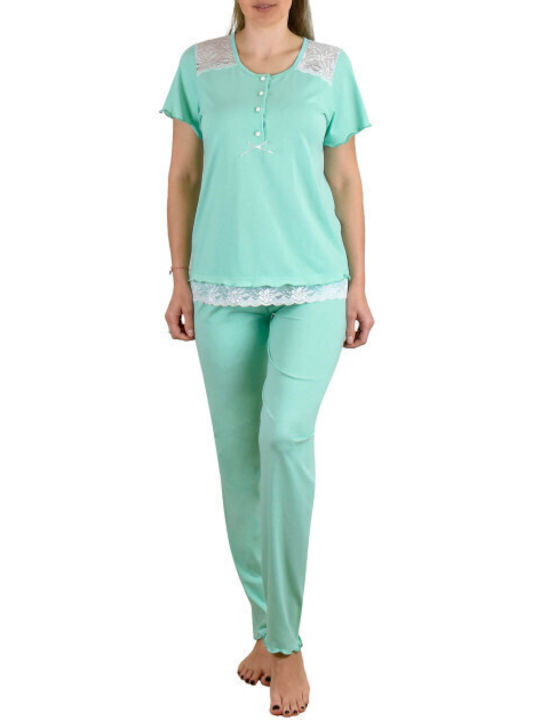 Relax Lingerie Summer Women's Pyjama Set Green