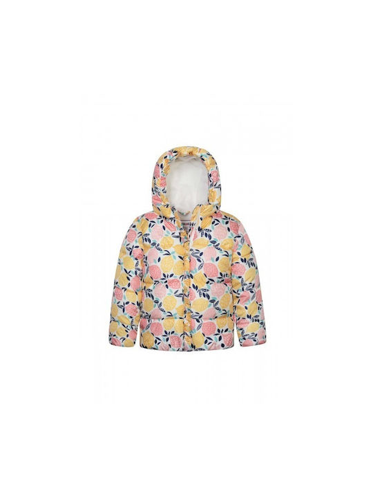 Minoti Girls Quilted Coat Multicolour with Ηood