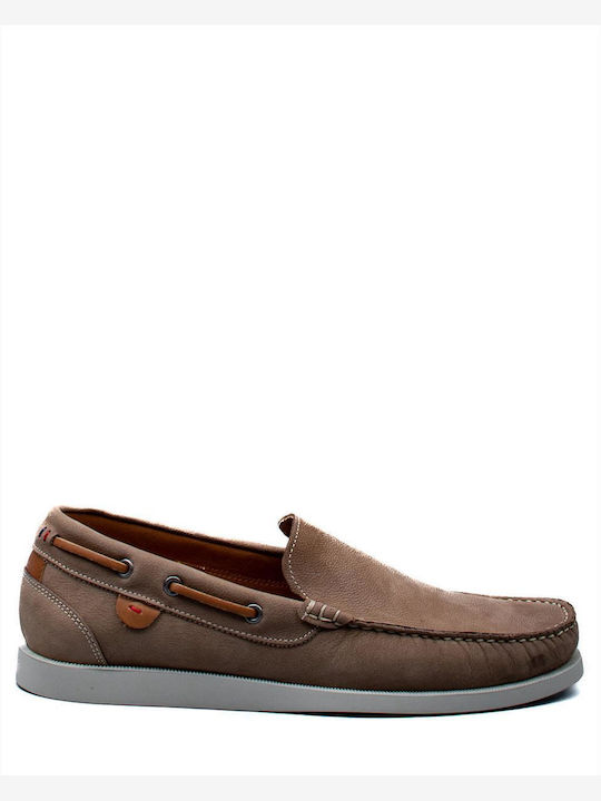 Damiani Δερμάτινα Ανδρικά Loafers σε Καφέ Χρώμα
