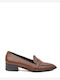 Wall Street Leather Women's Loafers in Tabac Brown Color