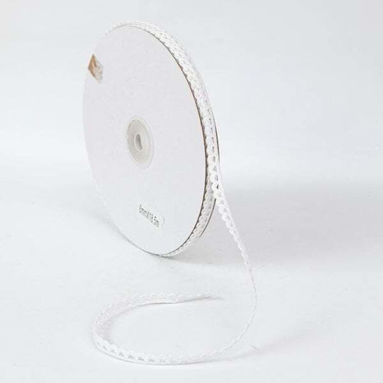 Kappa Decor Spitze Band Monochrom Weiß 18meters mit Breite 6mm