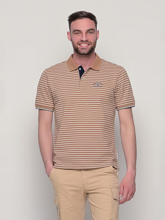 Polo Kurzarmbluse Beige