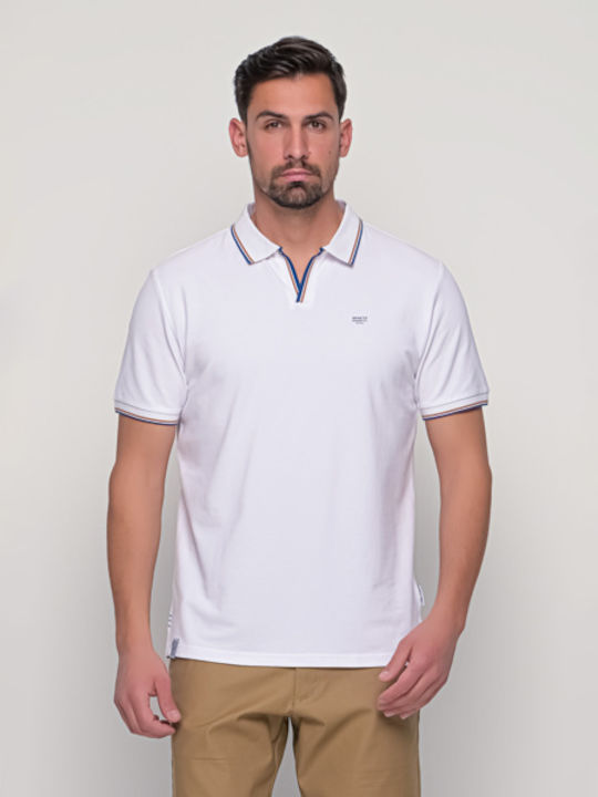 Beneto Maretti Polo Kurzarmbluse Weiß