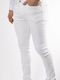 Men's Jeans Pants Elastic with Slim Fit White