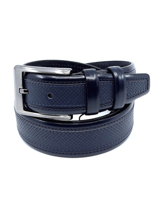 Legend Accessories Men's Leather Belt Blue