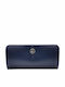 Large Leather Women's Wallet Classic Blue
