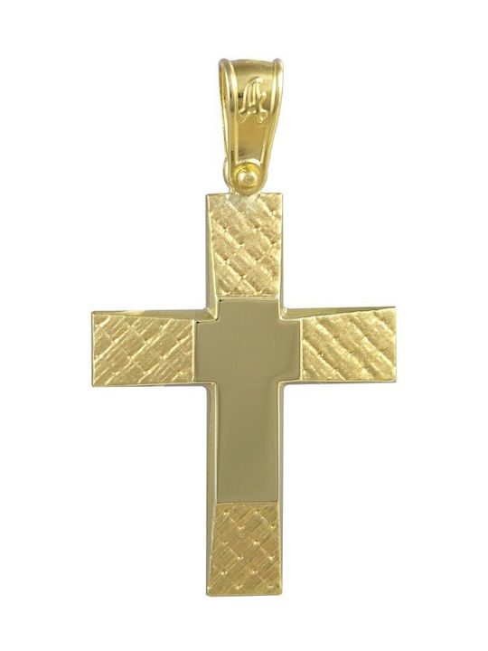 Herren Gold Kreuz 14K