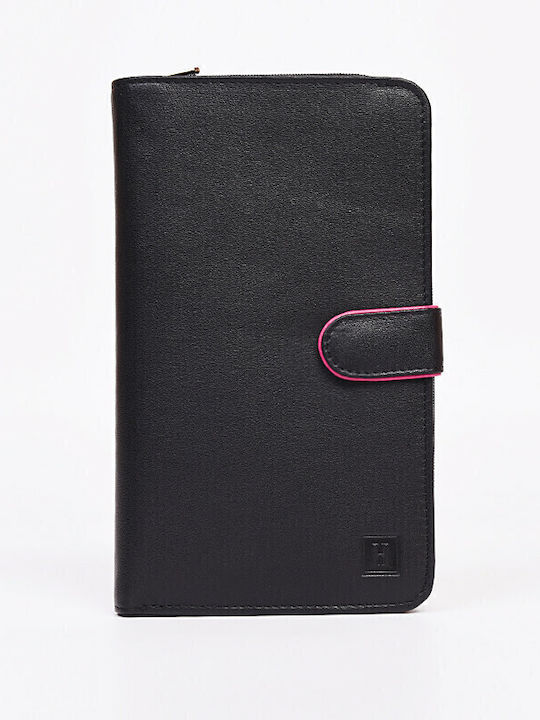 Large Leather Women's Wallet Classic Black