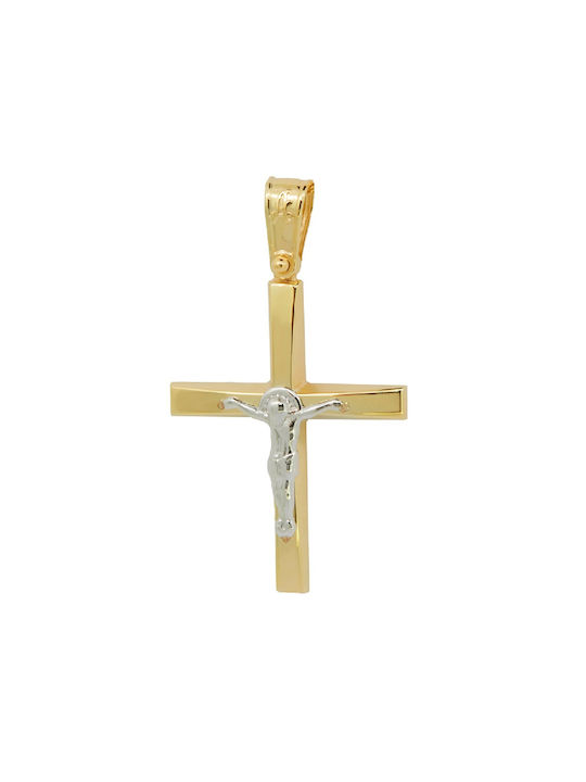 Anorado Men's Gold Cross 14K