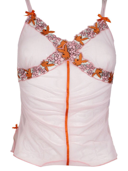 Playboy Pentru Femei Bluză Pijamale Pink