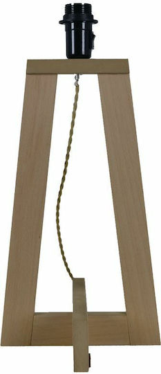 Gallis Wood Декоративна Лампа с Цокъл за Крушка E27 Кафяв