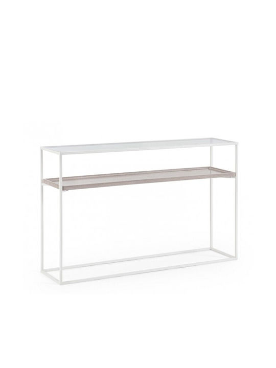 Laurel Metal Console Table White L120xW30xH75cm