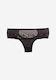 CottonHill Femei Sexy Slip Negru