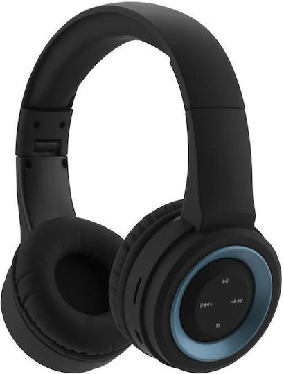 GoGEN HBTM 31 Wireless / Wired On Ear Headphones with Radio with 6 hours of Operation Black / Blue
