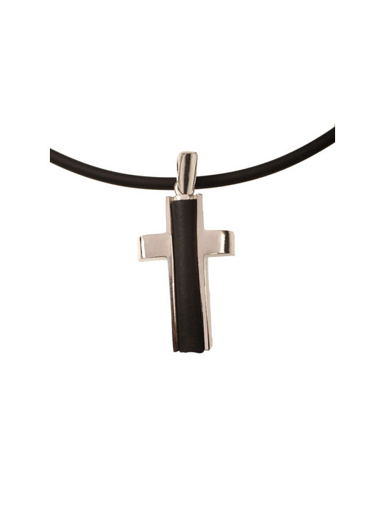 Theodora's Jewellery Men's Cross from Silver with Cord