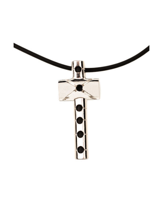 Theodora's Jewellery Herren Kreuz aus Silber mit Kordel