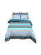 Viopros Set Pillowcases with Envelope Cover Petrol 50x70cm