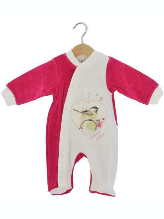 Mamma Natura Baby Bodysuit White / Fuchsia