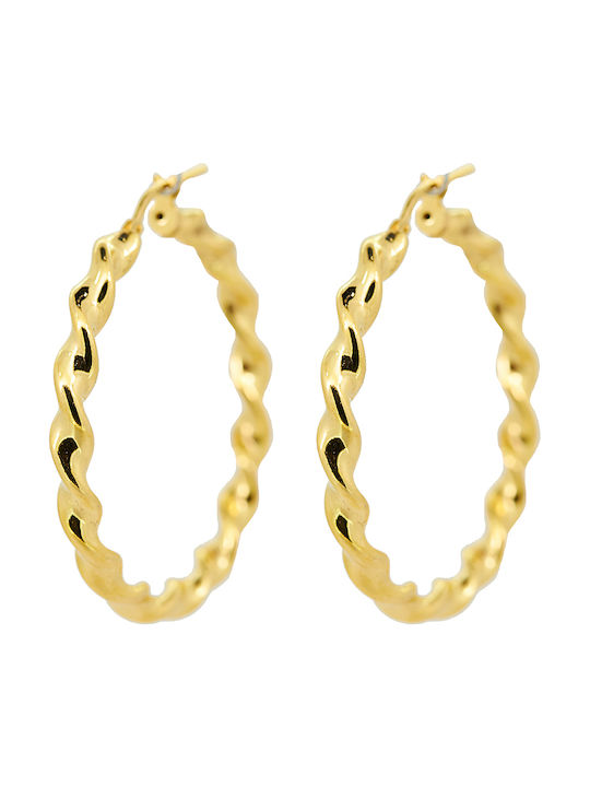 Earrings Hoops made of Silver Gold Plated