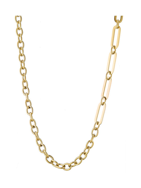 Oxzen Chain Neck from Steel Gold-plated