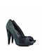 Peep Toe Pantofi cu toc Negre
