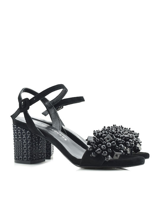 Suede Sandals Black