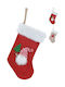 Christmas Decorative Fabric Red Socks with Santa Claus (Μiscellaneous Colors)