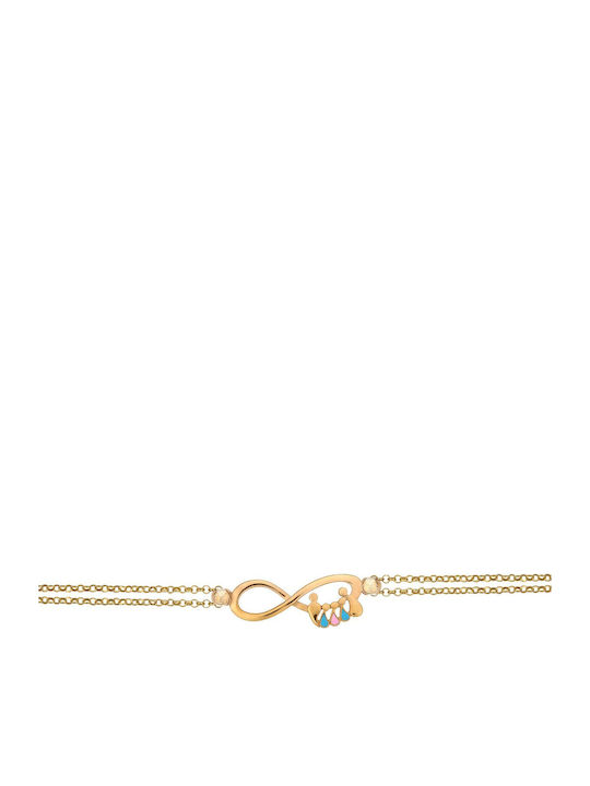 VTJ Women's Bracelet with design Infinity made of Silver Gold Plated