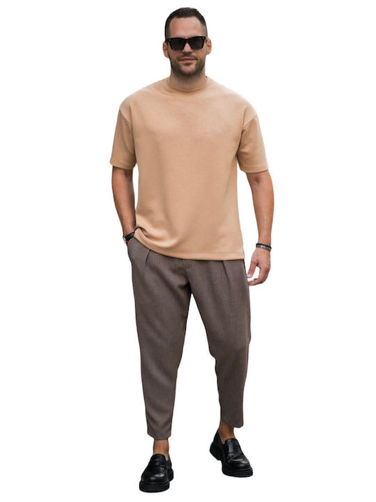 Men's Sweatpants with Elastic Brown