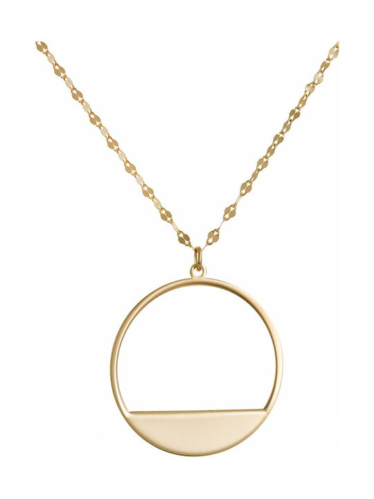 Kritsimis Shiny Circle Colier din Aur 14K