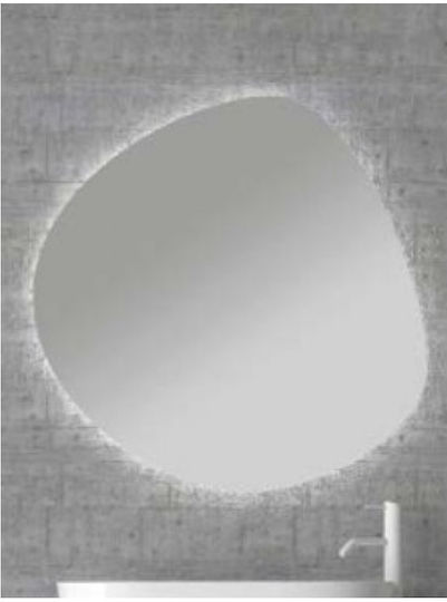 Savvopoulos Badezimmerspiegel LED 80x79.6cm Gray