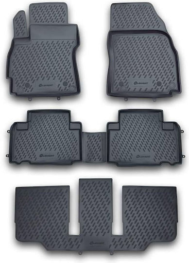 Novline Set of Front and Rear Mats 4pcs Tray Type for Mazda 5 Black