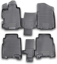 Novline Set of Front and Rear Mats Tray Type 4pcs from Rubber for Honda FR-V Black