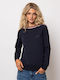 Heavy Tools Women's Blouse Long Sleeve Blue Navy