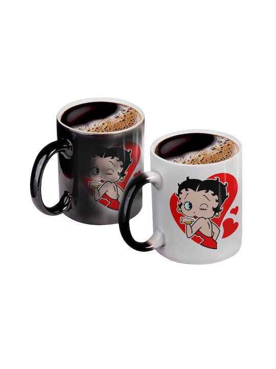 Koupakoupa Betty Boop Κούπα Κεραμική Μαύρη 330ml