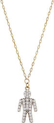 Filva Oro Necklaces with Zircon made of Gold 14K