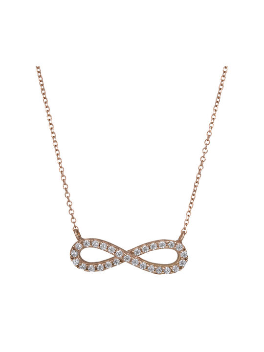 Necklace Infinity from Rose Gold 14K