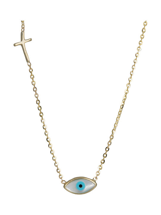 Necklace Eye from Gold 9 K