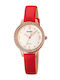 Skmei Women's Watch with Leather Strap Red