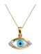 Halskette Auge aus Gold 14K