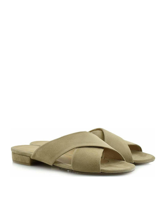 Flache Sandalen für Damen in Beige Farbe