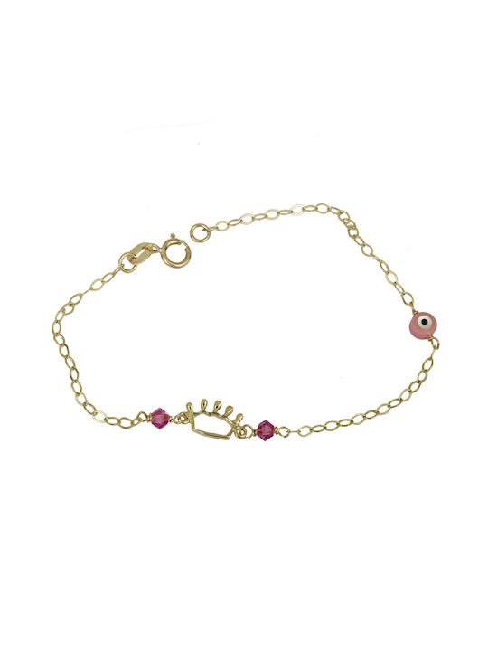 Kids Bracelet from Gold 9K with Crown