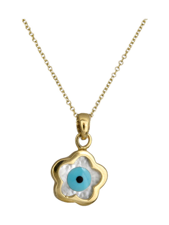 Halskette Auge aus Gold 14K