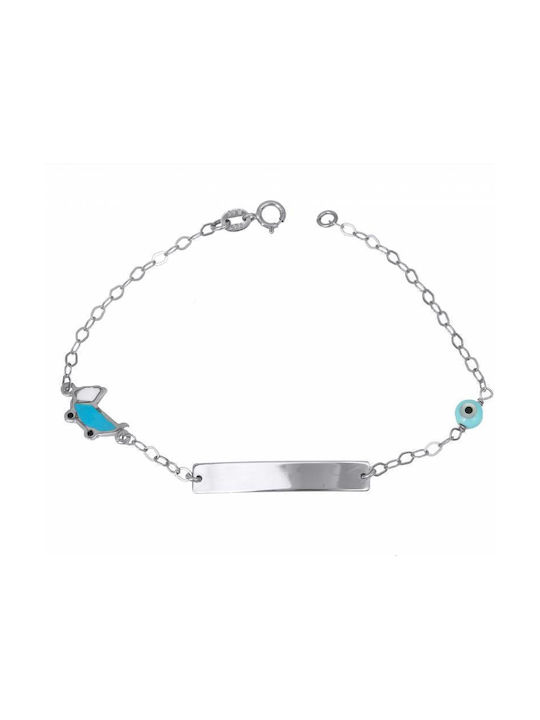 Kids Bracelet from White Gold 14K