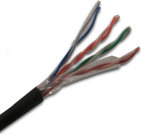 Redled U/UTP Cat.5e Network Cable Ethernet Outdoor 1m Black