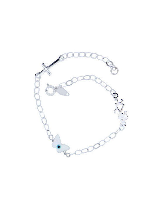 Xrisokosmima Kids Bracelet from White Gold 14K